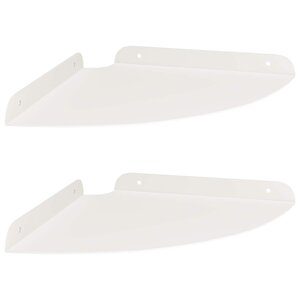 vidaXL Étagère flottante avec étagère 2 Pièces Blanc 24 x 24 x 2 cm