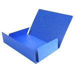 Chemise Simple Sans Élastique Avec 3 Rabats Carte Lustrée 400gm2 - A4 - Bleu - X 25 - Exacompta