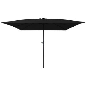 vidaXL Parasol de jardin carré 295x295 cm Noir