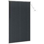 vidaXL Store de Fenêtre avec des rideaux Noir Aluminium