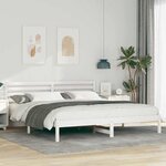 vidaXL Cadre de lit Blanc 180 x 200 cm Bois massif en pin