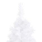 vidaXL Arbre de Noël artificiel d'angle LED et boules Blanc 240 cm PVC