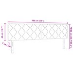 vidaXL Tête de Lit LED Noire Ensemble de 2 Noir Tissu  Bois Bas