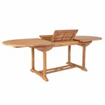 Table de jardin extensible 180/240 cm + 4 chaises en teck