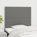 vidaXL Tête de lit Gris foncé 100x5x118/128 cm Tissu