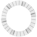 vidaXL Poteau à gabion circulaire Acier galvanisé Ø50x50 cm