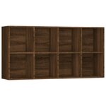 vidaXL Bibliothèque/Buffet Chêne marron 66x30x130 cm Bois d'ingénierie