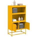 vidaXL Buffet haut blanc 68 5x38 5x107 cm acier