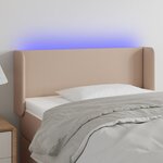 vidaXL Tête de lit à LED Cappuccino 103x16x78/88 cm Similicuir