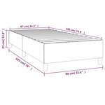 vidaXL Cadre de lit gris clair 90x190 cm tissu