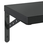 vidaXL Étagères murales 2 Pièces 75x23 5 cm noir acier inoxydable