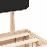 vidaXL Cadre de lit avec tête de lit rembourrée Noir 100 x 200 cm