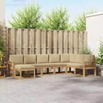 vidaXL Ensemble de canapés d'extérieur 8 Pièces Blanc et Beige