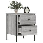 vidaXL Tables de chevet 2 Pièces sonoma gris 40x42x50cm bois d'ingénierie