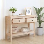 vidaXL Table console 100x35x75 cm Bois massif de pin