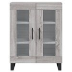 vidaXL Buffet haut Sonoma gris 69 5x34x180 cm Bois d'ingénierie