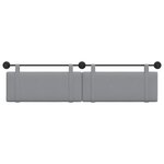 vidaXL Tête de lit suspendue Gris clair Tissu