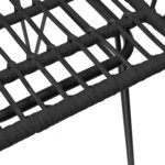 vidaXL Chaises de jardin 2 Pièces avec accoudoir Noir 56x64x80 cm