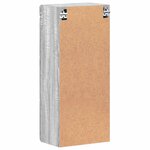 vidaXL Armoire murale de salle de bain avec étagère TULUM Gris Sonoma