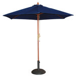 Parasol de terrasse professionnel de 2 5 m bleu marine à poulie - bolero -  - polyester x2370mm