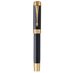 PARKER Duofold Prestige Centennial Stylo plume  Chevron Bleu  Plume moyenne en or 18K  Coffret cadeau