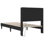 vidaXL Cadre de lit avec bandes LED Noir 80 x 200 cm Simili cuir