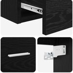 vidaXL Vanité de lavabo mural Chêne noir 49 5 x 44 5 x 65 5 cm