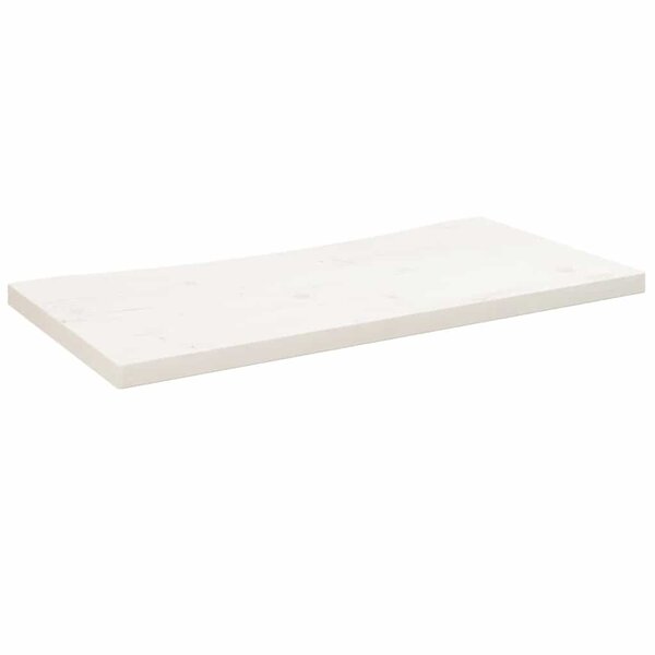 vidaXL Dessus de bureau blanc 80x40x2 5 cm bois massif de pin