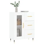 vidaXL Buffet Blanc brillant 69 5x34x90 cm Bois d'ingénierie