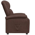 vidaXL Fauteuil inclinable Marron Similicuir