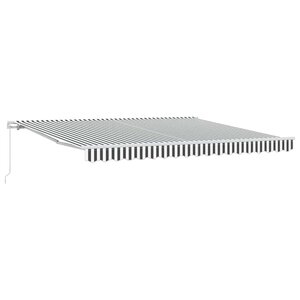 vidaXL Auvent manuel rétractable anthracite et blanc 400x300 cm