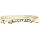vidaXL Ensemble de canapés d'extérieur 8 pc Blanc et crème