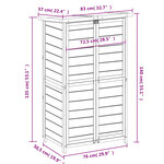 vidaXL Abri à outils de jardin marron 83x57x140 cm bois massif pin