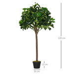 Arbre artificiel plante artificiel Alstonia scholaris hauteur 1 2 m tronc branches lichen 693 feuilles grand réalisme pot inclus