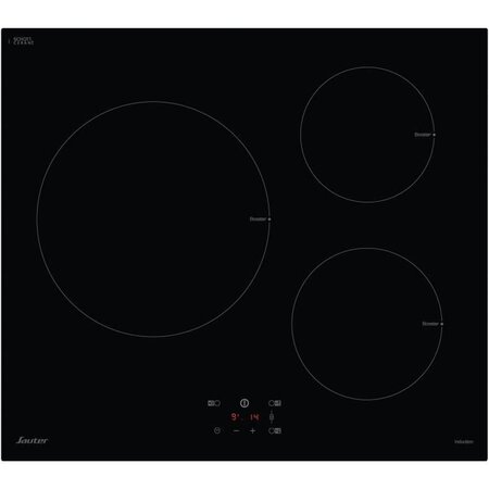 Table de cuisson induction SAUTER - 3 foyers - L60 cm - SI934B - 7200W - Noir
