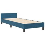 vidaXL Cadre de lit avec tête de lit Bleu foncé 80 x 200 cm Velours