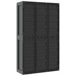 vidaXL Armoire de rangement d'extérieur noir 97x37x165 cm PP