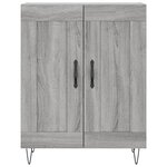 vidaXL Buffet haut Sonoma gris 69 5x34x180 cm Bois d'ingénierie