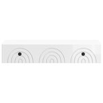 vidaXL Table d'appoint murale Blanc brillant 87 5 x 34 5 x 17 cm