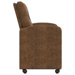 vidaXL Chaises de Salle à Manger avec Roues 2 pc Simili cuir suédé
