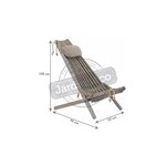 Chilienne bois ecochair (coussin offert) pin gris