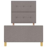 vidaXL Cadre de lit avec tête de lit Taupe 90 x 190 cm tissu