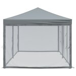 vidaXL Tente de réception pliable avec parois Anthracite 3x6 m