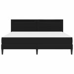 vidaXL Cadre de lit avec bandes LED Noir 180 x 200 cm Simili cuir