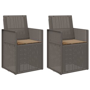 vidaXL Chaises de jardin salle à manger 2 pc Gris clair et Taupe PP