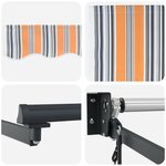 vidaXL Auvent rétractable électrique Bleu et Orange 4 × 3 m
