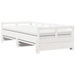 vidaXL Lit de jour et lit gigogne et matelas 90x190 cm bois pin massif