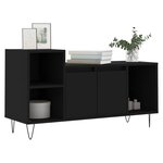 vidaXL Meuble TV Noir 100x35x55 cm Bois d'ingénierie