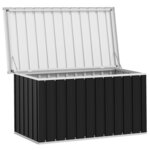 vidaXL Boîte de rangement de jardin Anthracite 129x67x65 cm