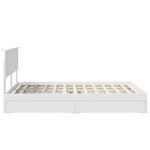 vidaXL Lit de Rangement Blanc 140 x 200 cm Bois d'ingénierie